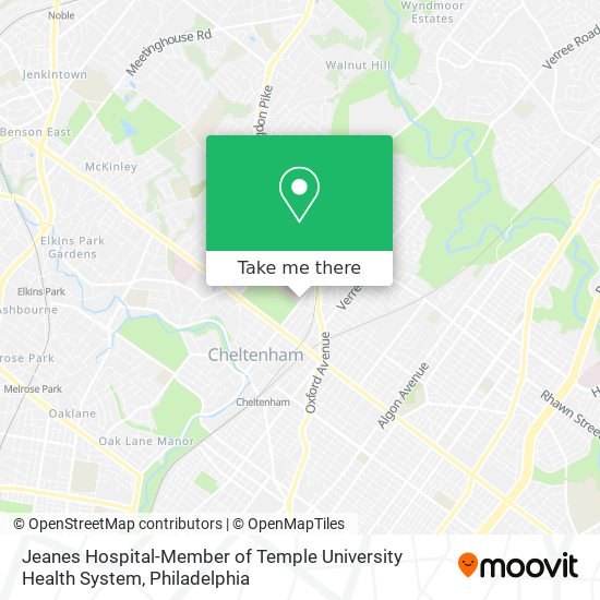 Jeanes Hospital-Member of Temple University Health System map