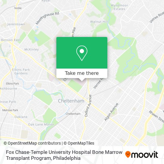 Mapa de Fox Chase-Temple University Hospital Bone Marrow Transplant Program