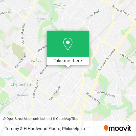 Tommy & H Hardwood Floors map