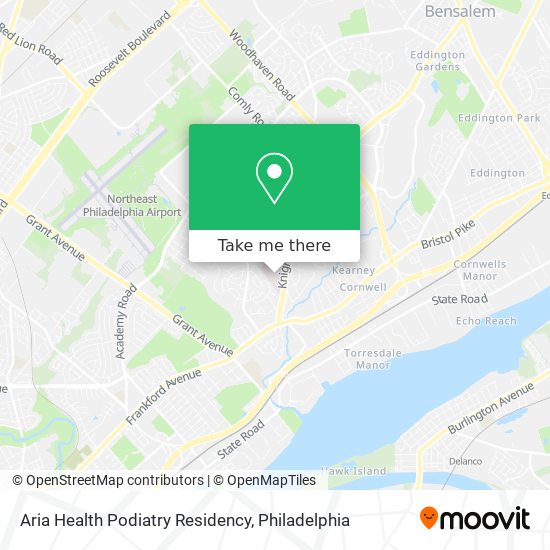 Mapa de Aria Health Podiatry Residency
