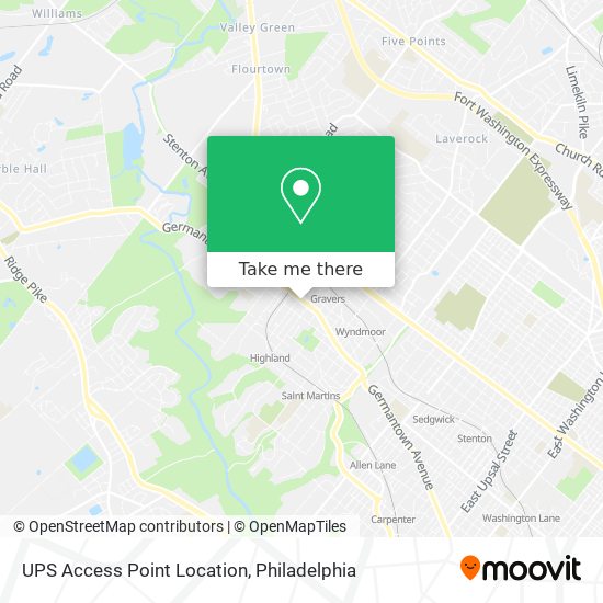 UPS Access Point Location map