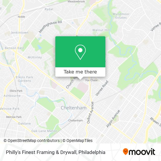 Philly's Finest Framing & Drywall map