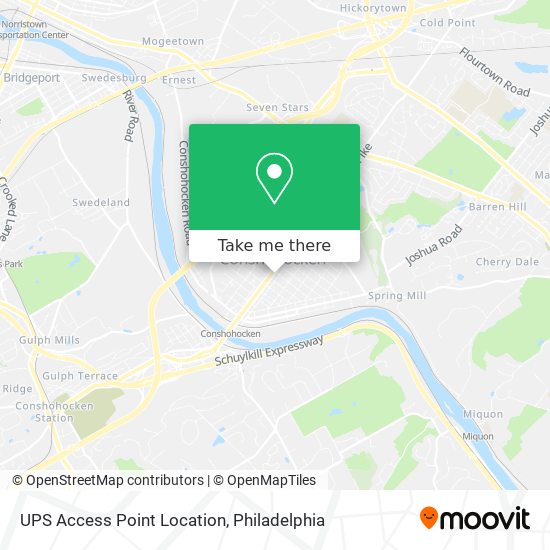 UPS Access Point Location map