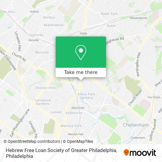Mapa de Hebrew Free Loan Society of Greater Philadelphia
