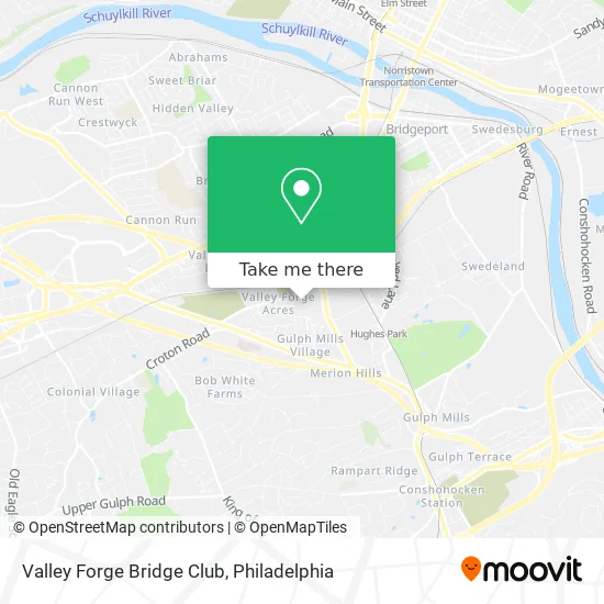 Valley Forge Bridge Club map
