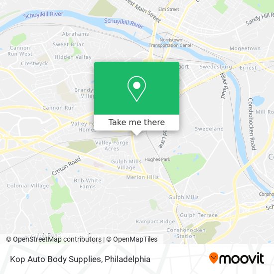 Kop Auto Body Supplies map