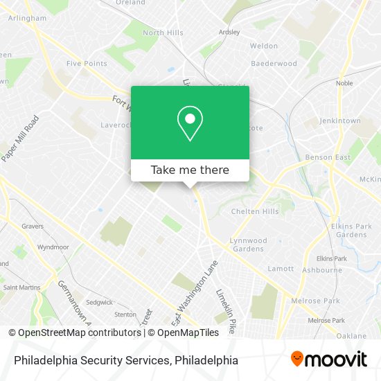 Philadelphia Security Services map