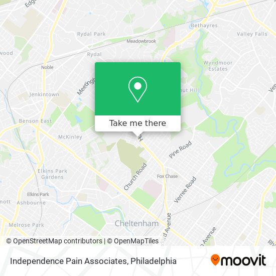 Independence Pain Associates map
