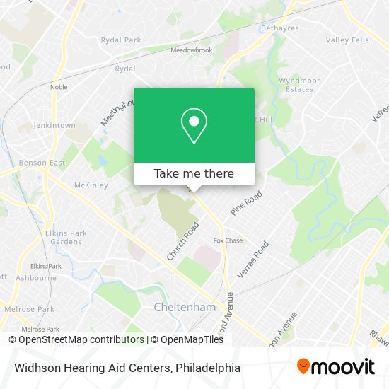 Mapa de Widhson Hearing Aid Centers