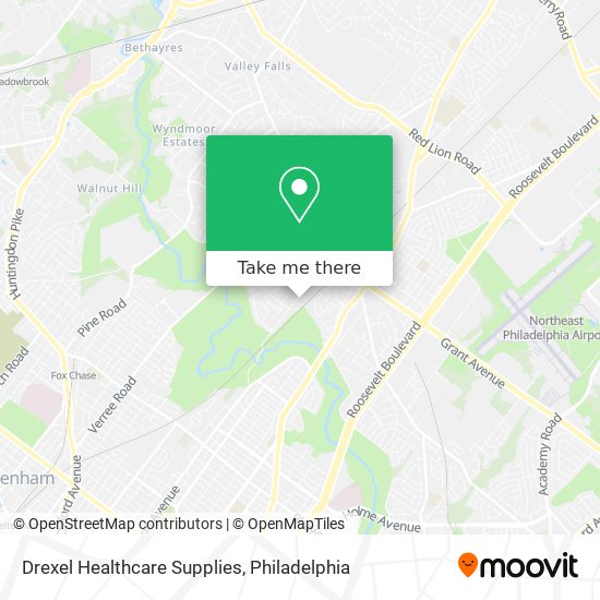 Drexel Healthcare Supplies map