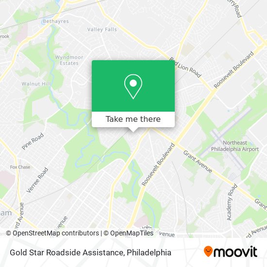 Mapa de Gold Star Roadside Assistance