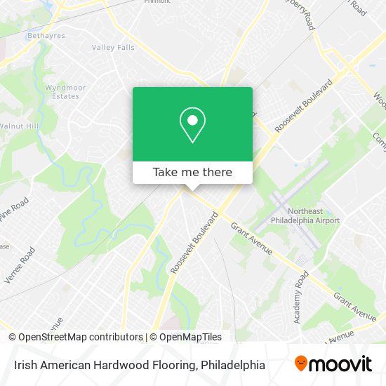 Mapa de Irish American Hardwood Flooring