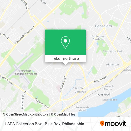 USPS Collection Box - Blue Box map