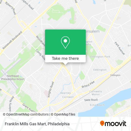 Mapa de Franklin Mills Gas Mart