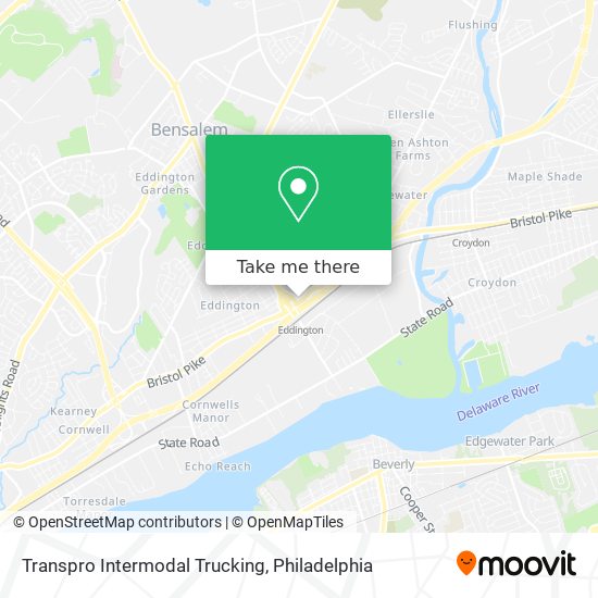 Transpro Intermodal Trucking map