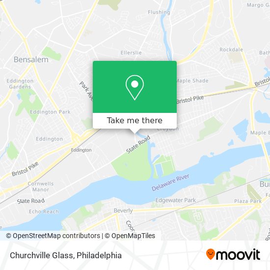 Churchville Glass map