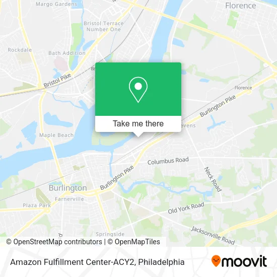 Amazon Fulfillment Center-ACY2 map