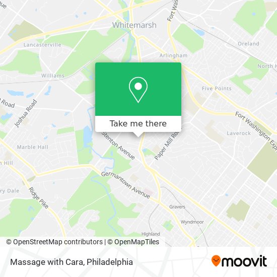 Mapa de Massage with Cara