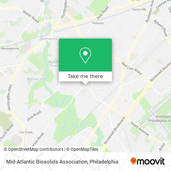 Mapa de Mid-Atlantic Biosolids Association