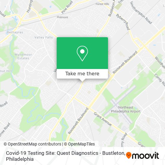 Covid-19 Testing Site: Quest Diagnostics - Bustleton map