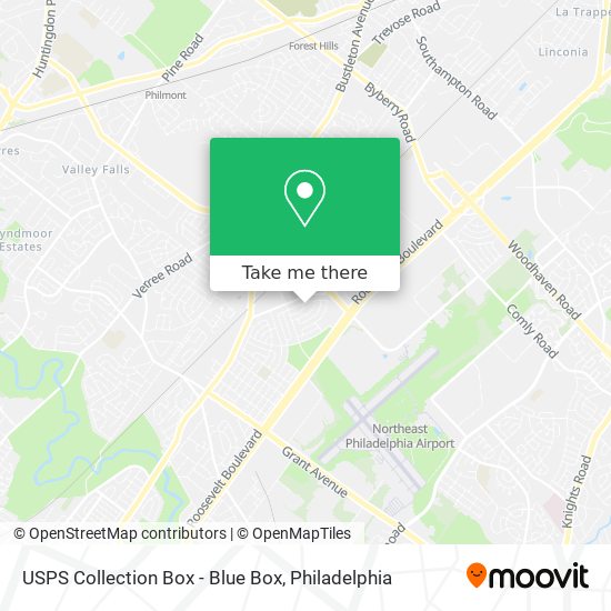 USPS Collection Box - Blue Box map