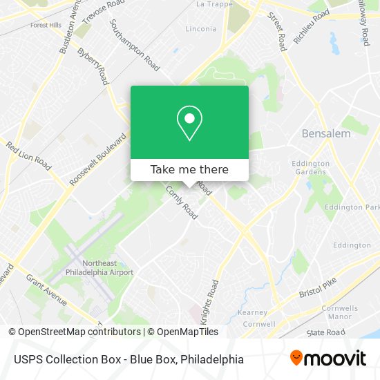 USPS Collection Box - Blue Box map