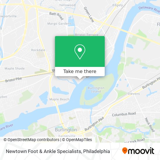 Mapa de Newtown Foot & Ankle Specialists