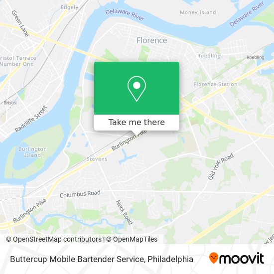Mapa de Buttercup Mobile Bartender Service