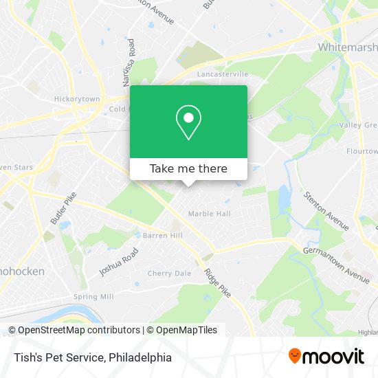 Tish's Pet Service map