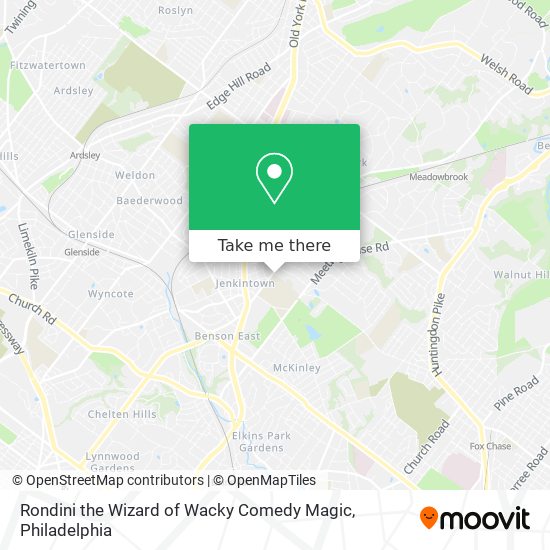 Rondini the Wizard of Wacky Comedy Magic map