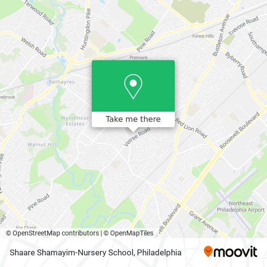 Shaare Shamayim-Nursery School map