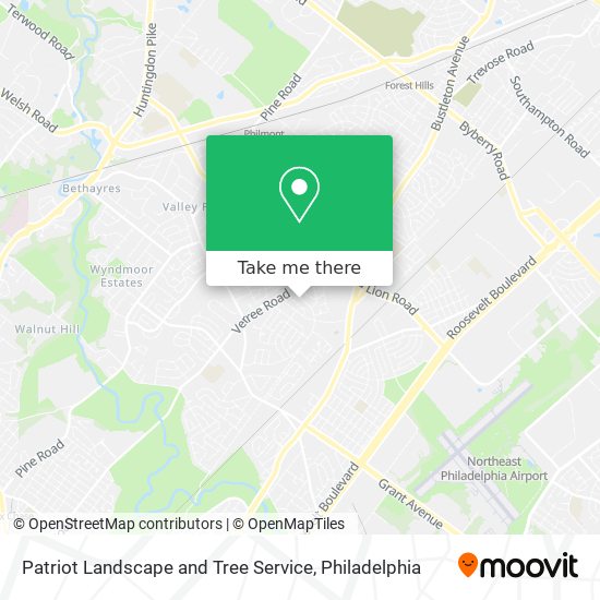 Patriot Landscape and Tree Service map