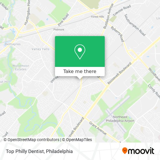 Top Philly Dentist map