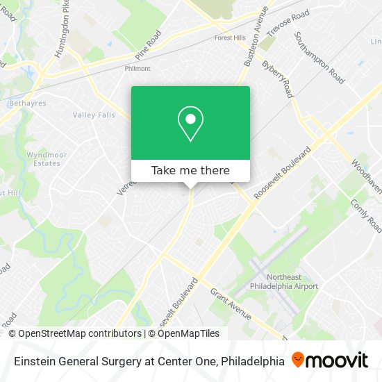 Einstein General Surgery at Center One map