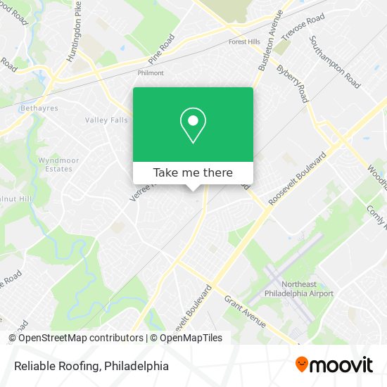 Mapa de Reliable Roofing