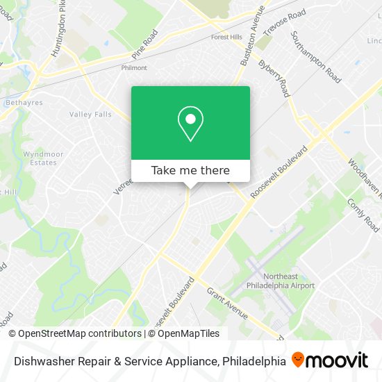 Dishwasher Repair & Service Appliance map