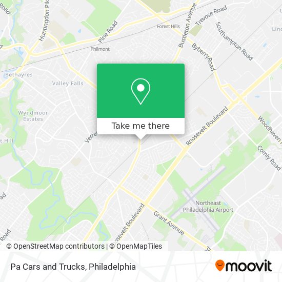 Pa Cars and Trucks map