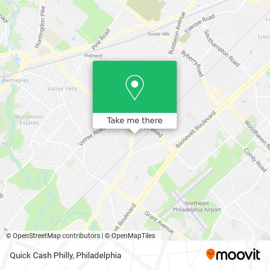 Mapa de Quick Cash Philly