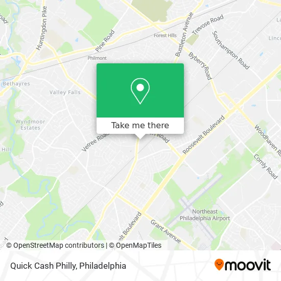Quick Cash Philly map