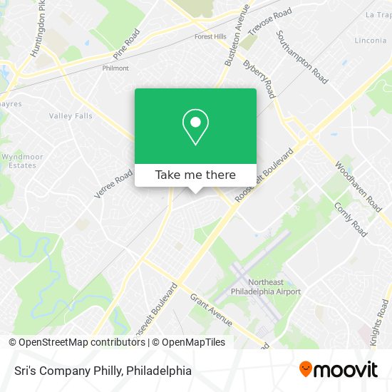 Mapa de Sri's Company Philly