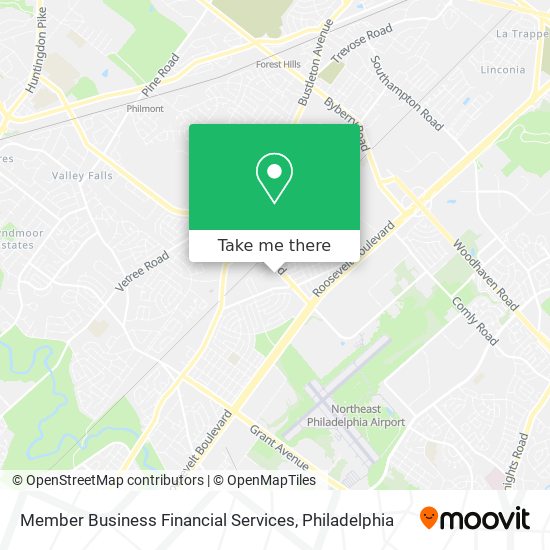 Member Business Financial Services map