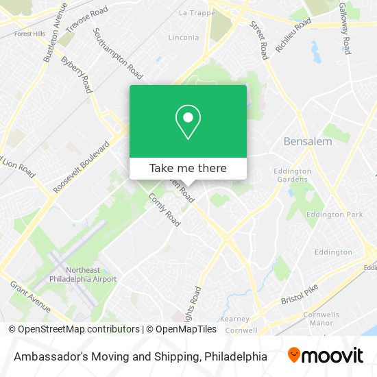 Ambassador's Moving and Shipping map
