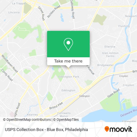 USPS Collection Box - Blue Box map