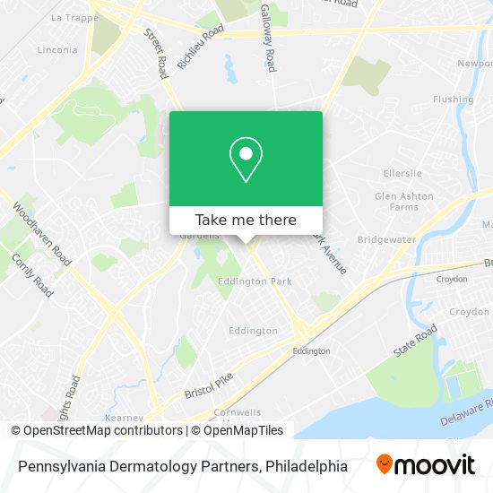 Mapa de Pennsylvania Dermatology Partners