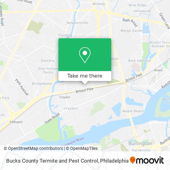 Bucks County Termite and Pest Control map