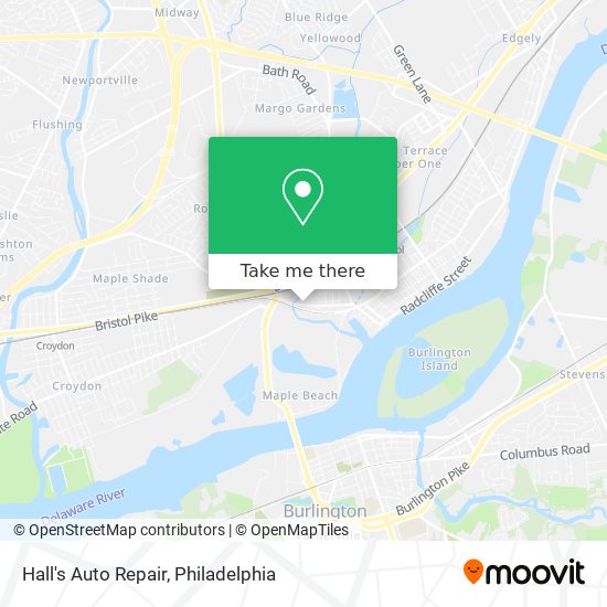 Hall's Auto Repair map