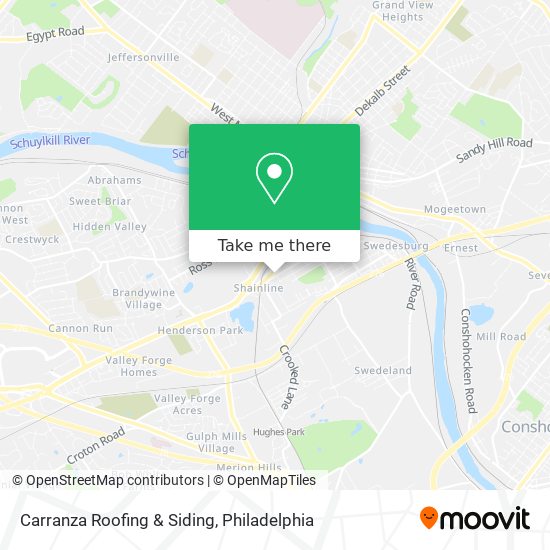 Carranza Roofing & Siding map