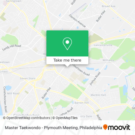 Mapa de Master Taekwondo - Plymouth Meeting