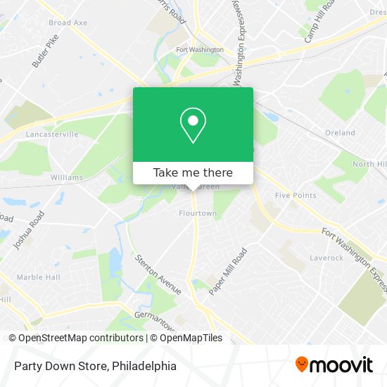 Party Down Store map