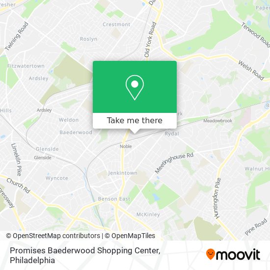 Promises Baederwood Shopping Center map